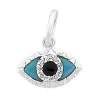 14KW 12mm 5pts/16pcs Turquoise Evil Eye Charm