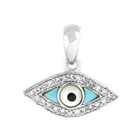 14KW 13X7mm 7pts/24pcs Turquoise Eye Charm