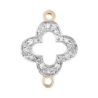 14KR 10mm 12dia. 5pts Diamond Flower Disc Connector
