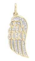 14KY 21X9mm 10pts/34pcs Right Wing Charm