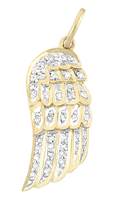 14KY 21X9mm 10pts/34pcs.dia Left Wing Charm