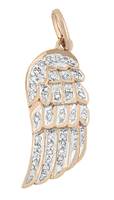14KR 21X9mm 10pts/34pcs.dia Left Wing Charm