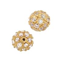 Vermeil 6mm Cubic Zirconia Ball Bead