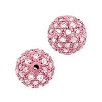 Rose Gold Vermeil 10mm Cubic Zirconia Ball Bead