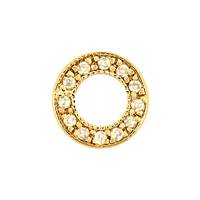 Vermeil 8mm Cubic Zirconia Circle Connector