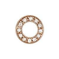 Rose Gold Vermeil 8mm Cubic Zirconia Circle Connector