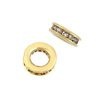7mm Cubic Zirconia Roundel Bead