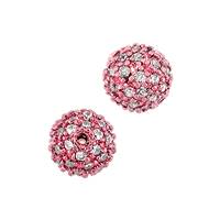 Rose Gold Vermeil 8mm Cubic Zirconia Ball Bead