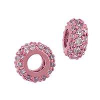 9X4.5mm White Cubic Zironia Roundel Bead
