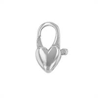 Sterling Silver 12X7mm Heart Trigger Clasp