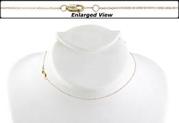 14KY 18 Inches 1.2mm Chain Width Ready to Wear Flat Round Cable Chain With Lobster Clasp