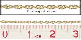 GF 3.4mm Chain Width Rope Chain