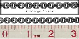 SS 5.3mm Chain Width Oxidized Round Venetian Chain