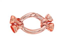 Rose Gold Vermeil 21X17mm Twisted Oval Trigger Clasp