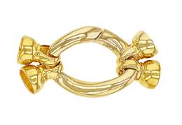 Vermeil 24X18mm Twisted Oval Trigger Clasp
