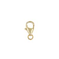18KY 7mm Oval Trigger Clasp With Open Jumpring