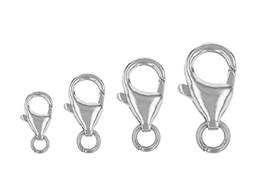 18KW 8.2mm Oval Trigger Clasp With Open Jumpring