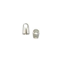 SS 3mm Round Cap Leather End
