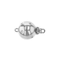 14KW 10mm Diamond Accent Ball Clasp