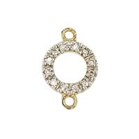 14KY 7mm 12dia.05ct Diamond Round Connector
