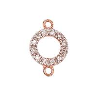 14KR 7mm 12dia.05ct Diamond Round Connector