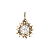 14KY 11.5mm 19pcs Dia.08pts Diamond Sunflower Charm