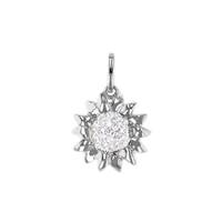 14KW 11.5mm 19pcs Dia.08pts Diamond Sunflower Charm