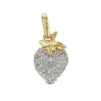 14KY 12mm Diamond Strawberry Charm