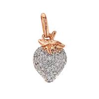 14KR 12mm Diamond Strawberry Charm