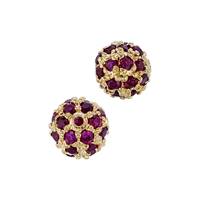 10mm Red Cubic Zirconia Ball Bead