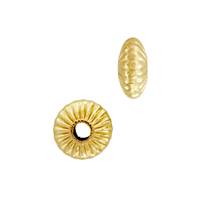 Gold Filled 6.0mm Corrugated Saucer Bead