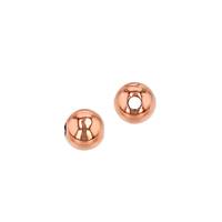 14KR 2MM ROSE GOLD HEAVY BALL BEAD 0.75MM HOLE