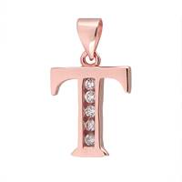 12MM ROSE GOLD VERMEIL LETTER T