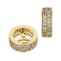 9X3.5mm Cubic Zirconia Rondelle Bead