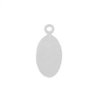 SS 9X5.3mm Oval Chain Tag