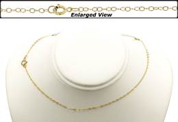 14KY 16 Inches 1.3mm Chain Width Ready to Wear Flat Cable Chain Necklace With Springring Clasp