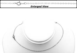 14KW 16 Inches Ready to Wear Flat Cable Chain Necklace With Springring Clasp