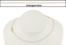 14KY 18 Inches 1.5mm Chain Width Ready to Wear Cable Chain Necklace With Springring Clasp