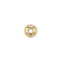 14KY 4mm Heavy Ball Bead With 1.5mm Hole