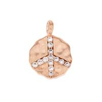 9mm Cubic Zirconia Peace Charm