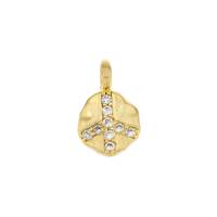 6.3mm Cubic Zirconia Peace Charm