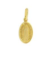14KY 13X9MM SMALL QUADALUPE MARY PENDANT