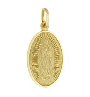 14KY 19X13MM LARGE QUADALUPE MARY PENDANT