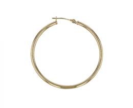 14KY 25x2mm Round Snap Hoop Earring