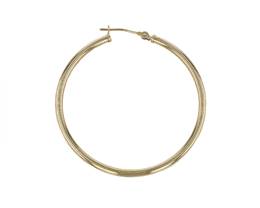 14KY 30x2mm Round Snap Hoop Earring