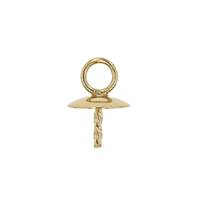 14KY 5mm Pearl Cup Pendant With Peg 3MM/JR