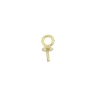 14KY 3mm Pearl Cup Pendant With Peg