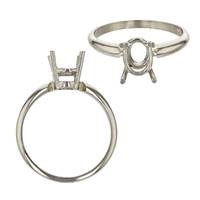 14KW 6x4mm 50pts 4 Prong Double Wire Solitaire