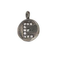 8mm Disc Cubic Zirconia Initial E Charm