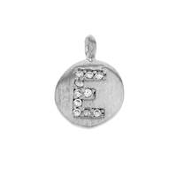 8mm Disc Cubic Zirconia Initial E Charm